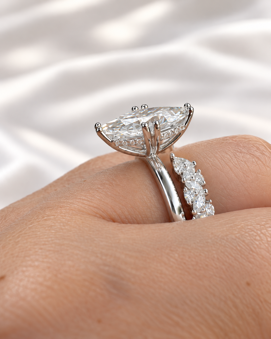 Vivienne Marquise Moissanite Bridal Set