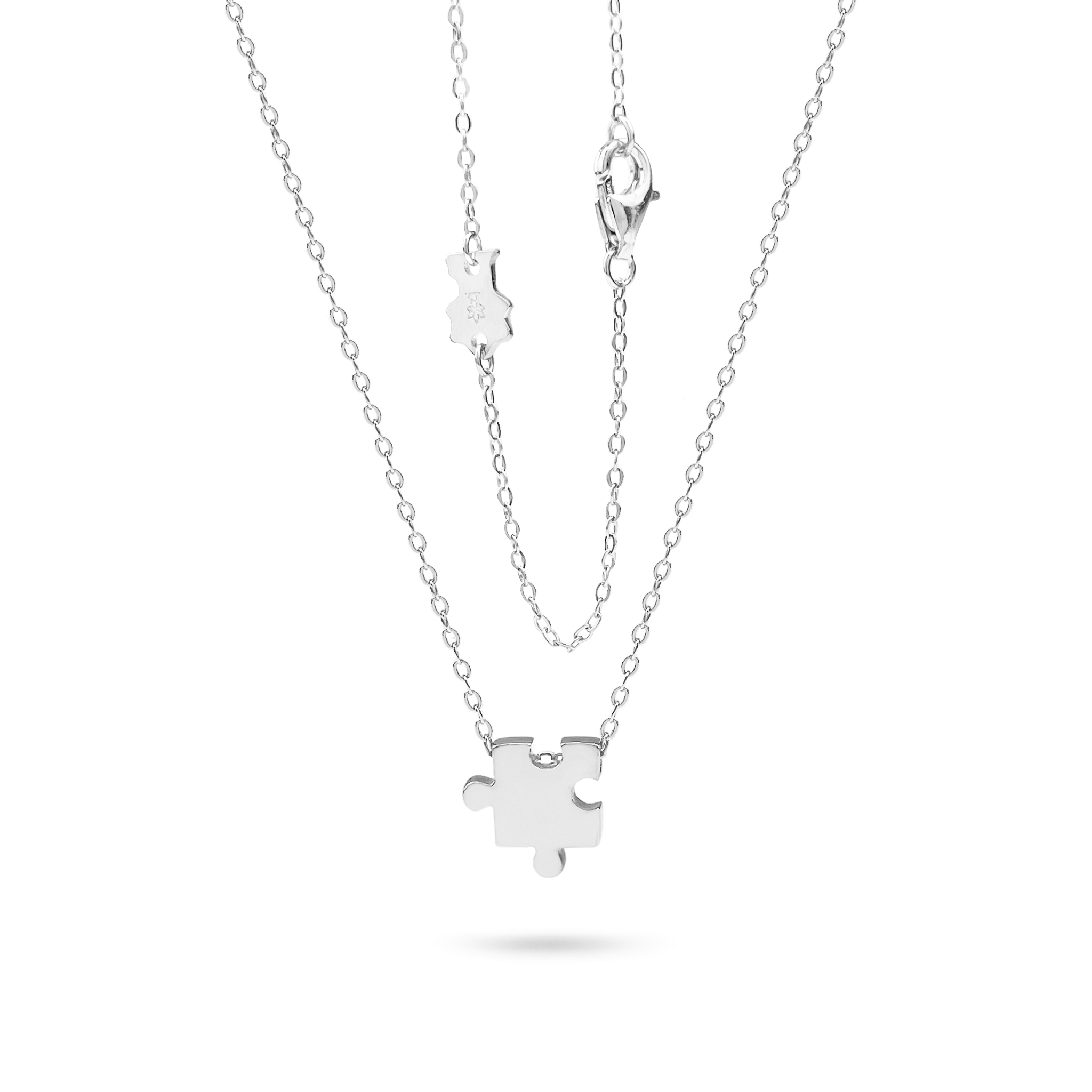 Sterling Silver Autism Puzzle Piece Necklace