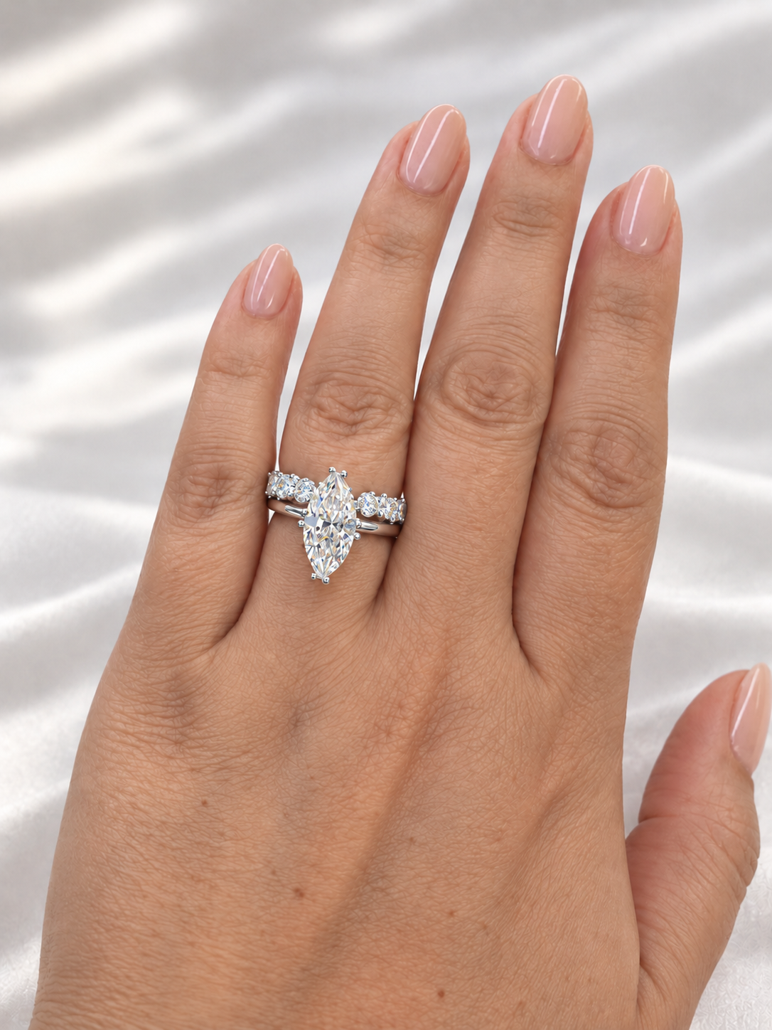 Vivienne Marquise Moissanite Bridal Set
