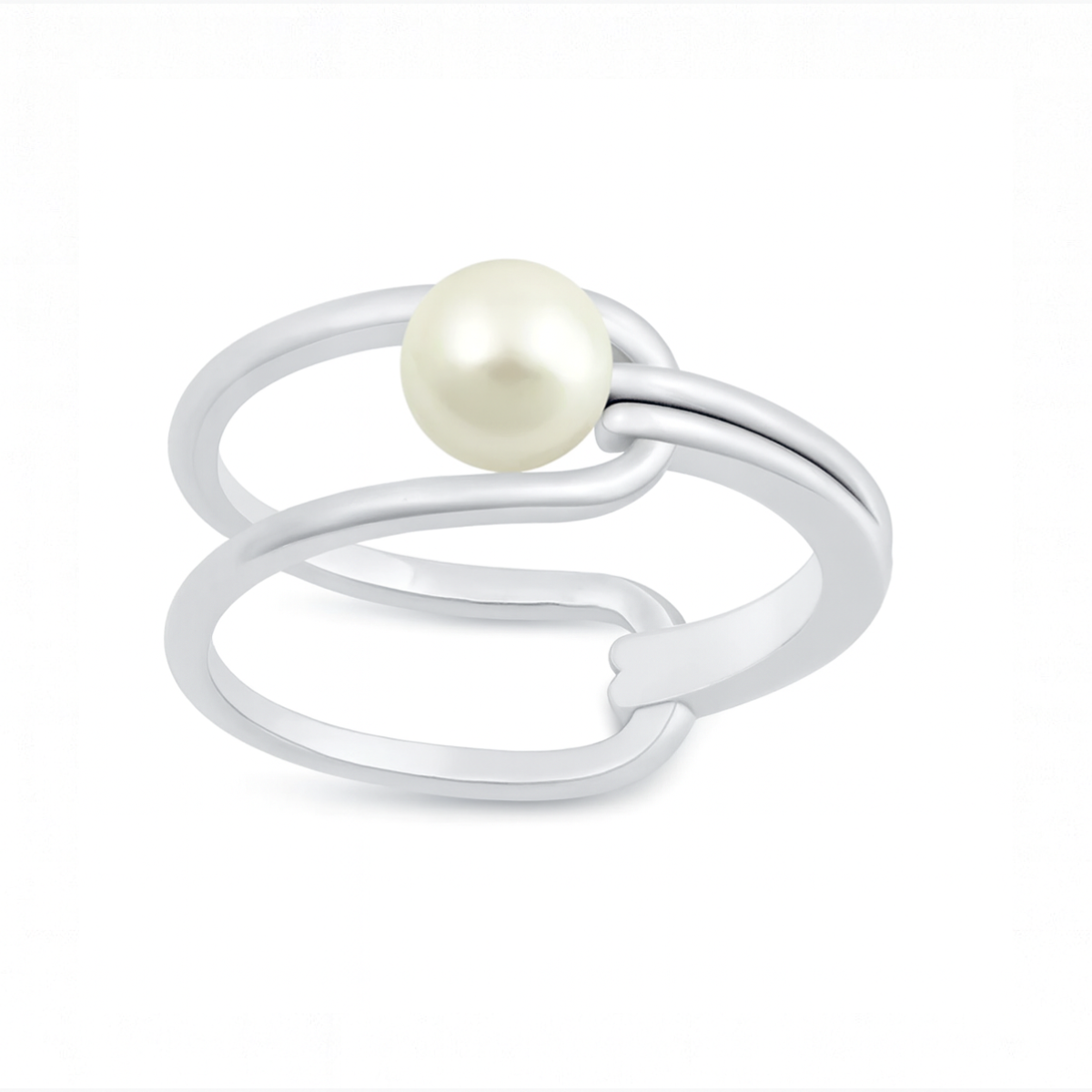 The Sculpted Pearl Ring