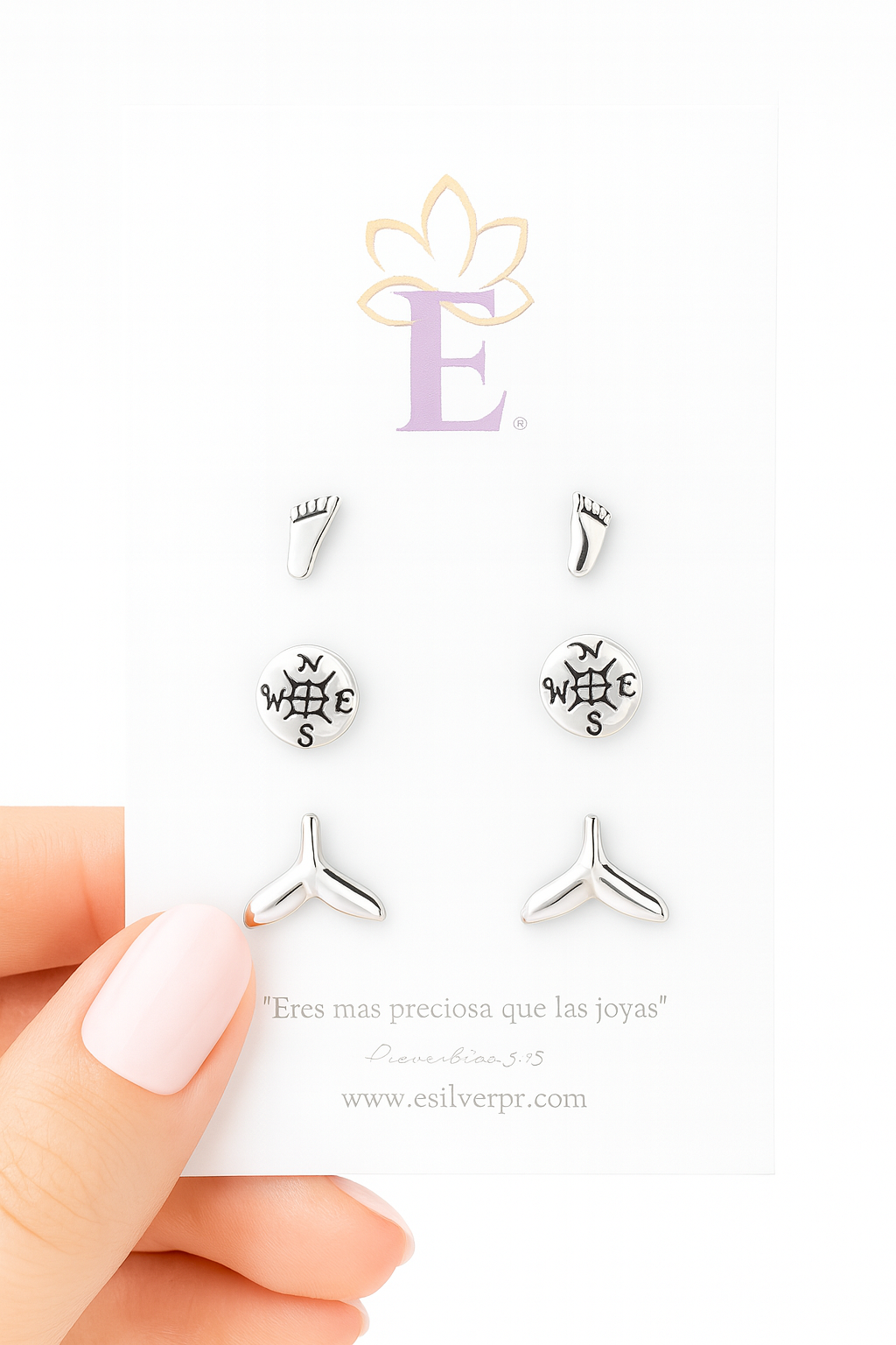 Sterling Silver Norte & Mar Earrings Set