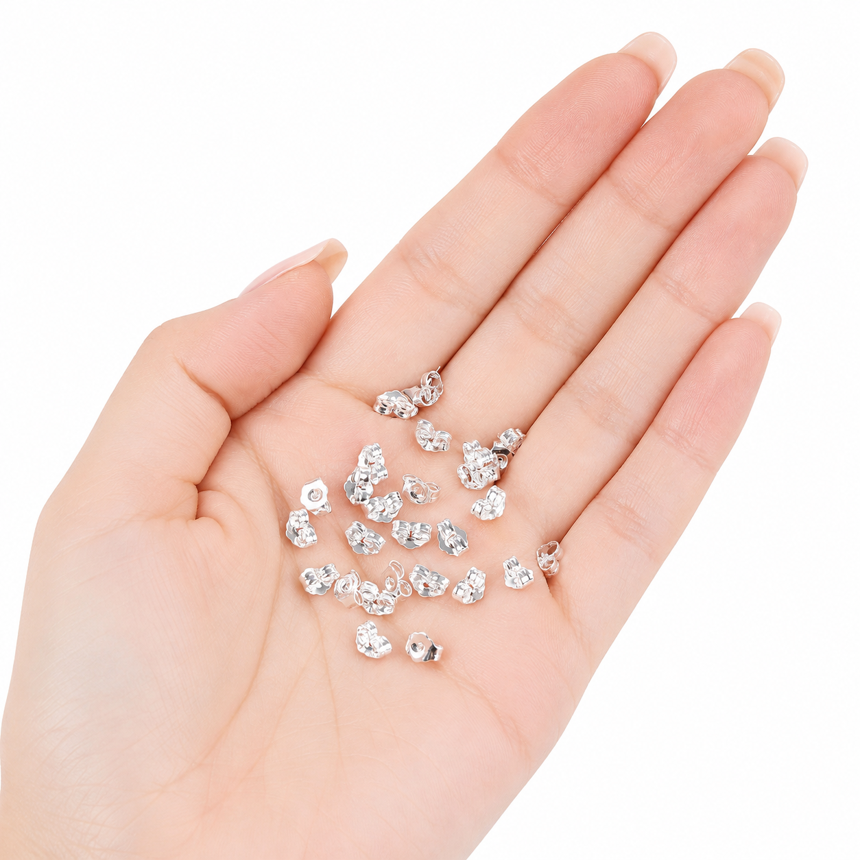 Sterling Silver 15 Pairs Pack Backs for Earrings