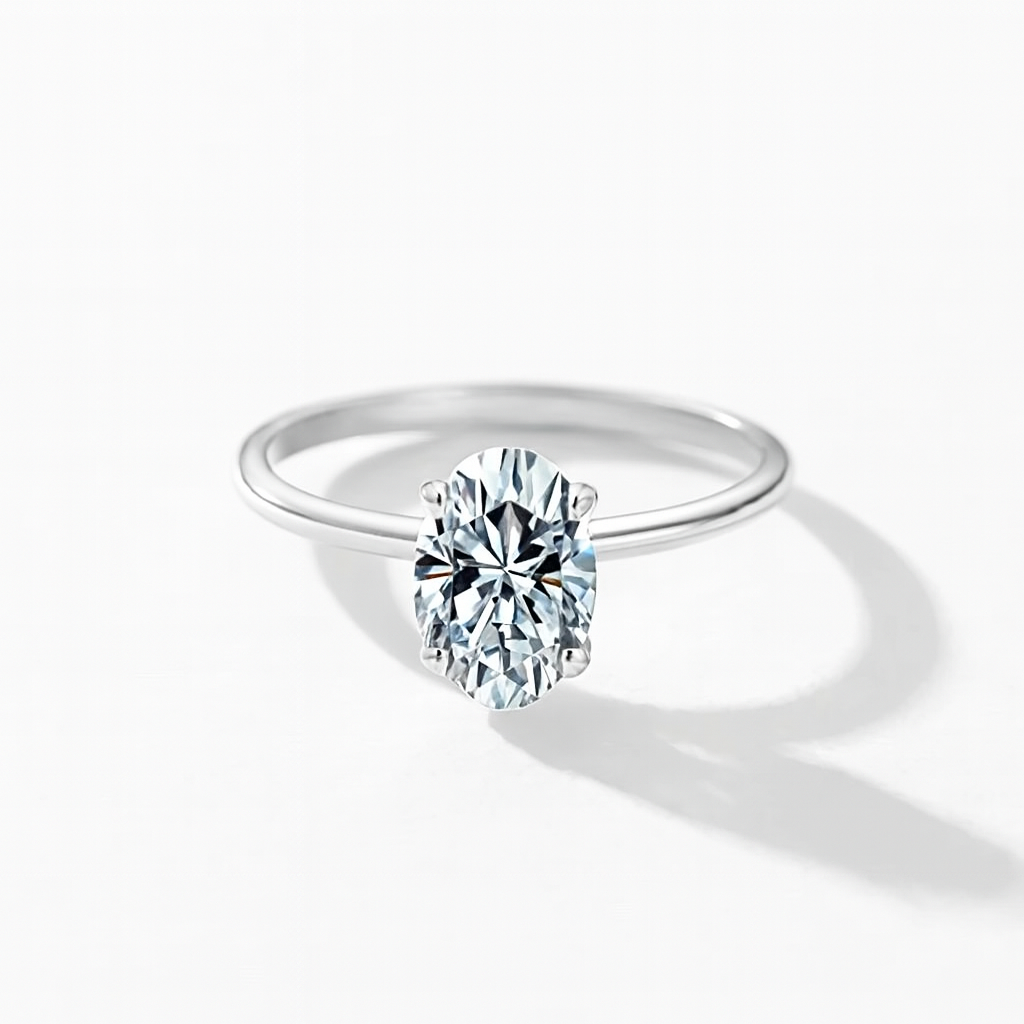 Sterling Silver Aura Engagement Ring