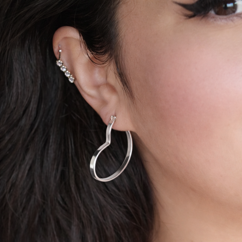 Heart Curve Hoops