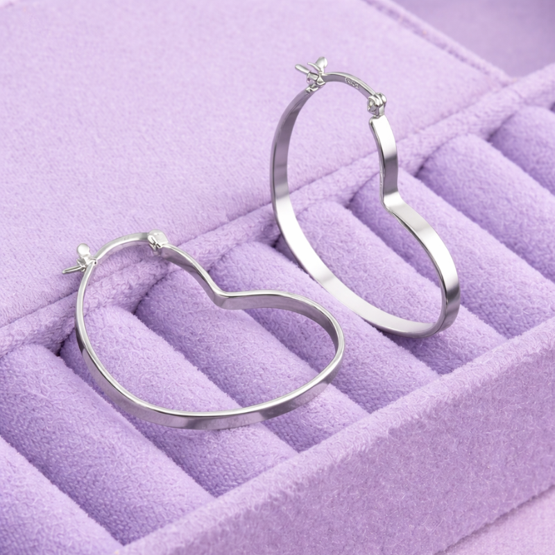 Heart Curve Hoops