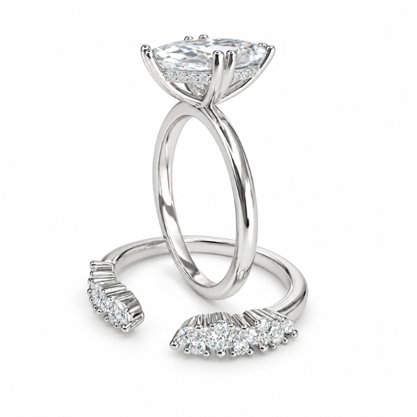 Vivienne Marquise Moissanite Bridal Set