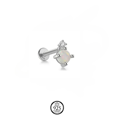 Sterling Silver Queen Opal Piercing Earring