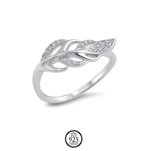 Sterling Silver Soft Feather Ring