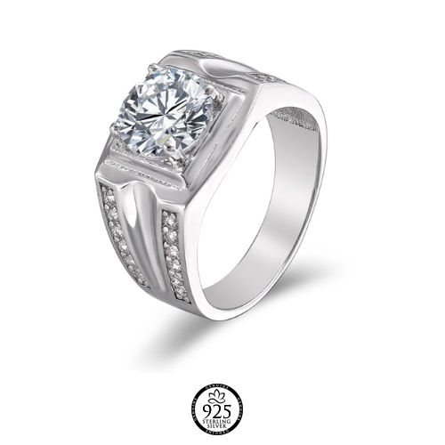 Sterling Silver Simple Neutral Engagement Ring