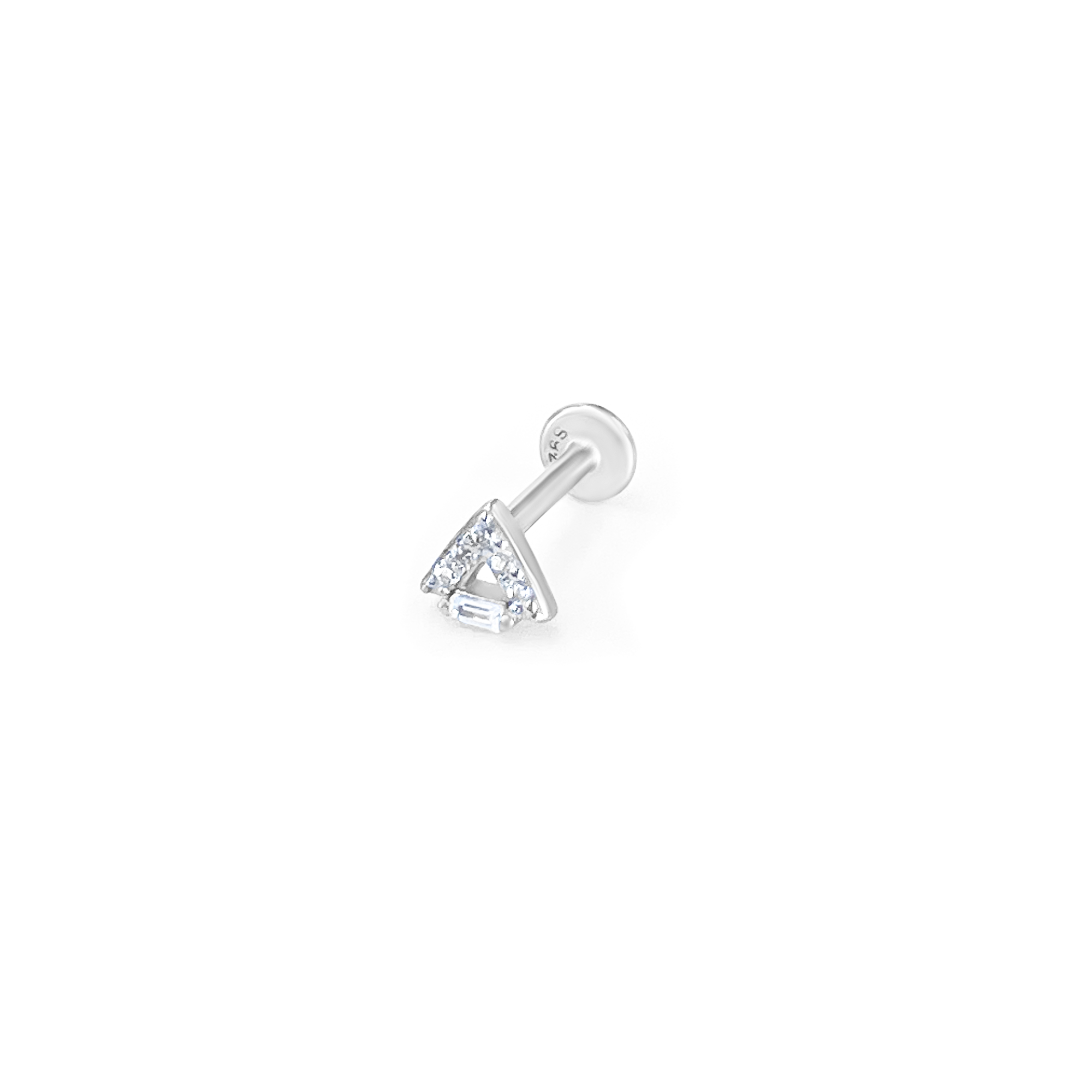Sterling Silve Trinity Shine Piercing Earring