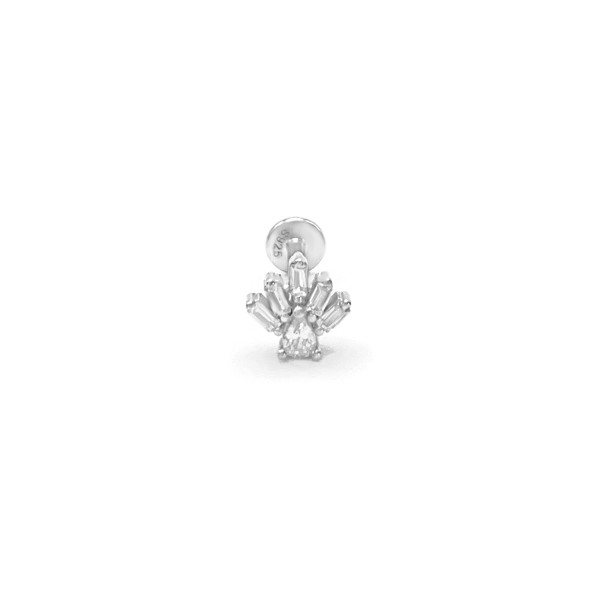 Sterling Silver Stellar Flare Piercing Earring