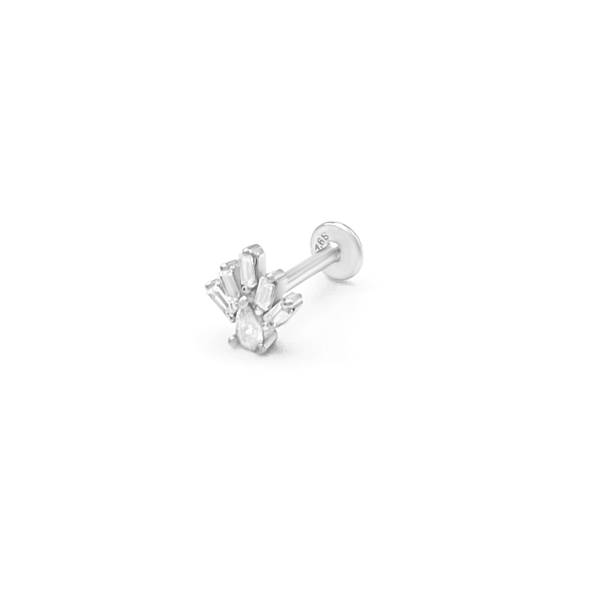Sterling Silver Stellar Flare Piercing Earring
