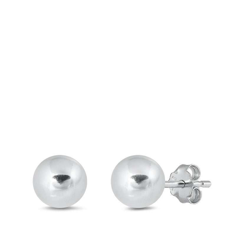 Sterling Silver 9mm Ball Stud Earrings