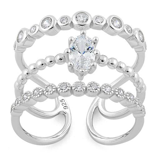 Sterling Silver Adele Crystal Ring