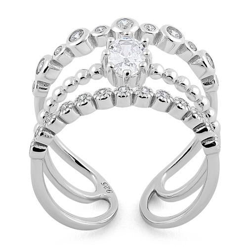 Sterling Silver Adele Crystal Ring