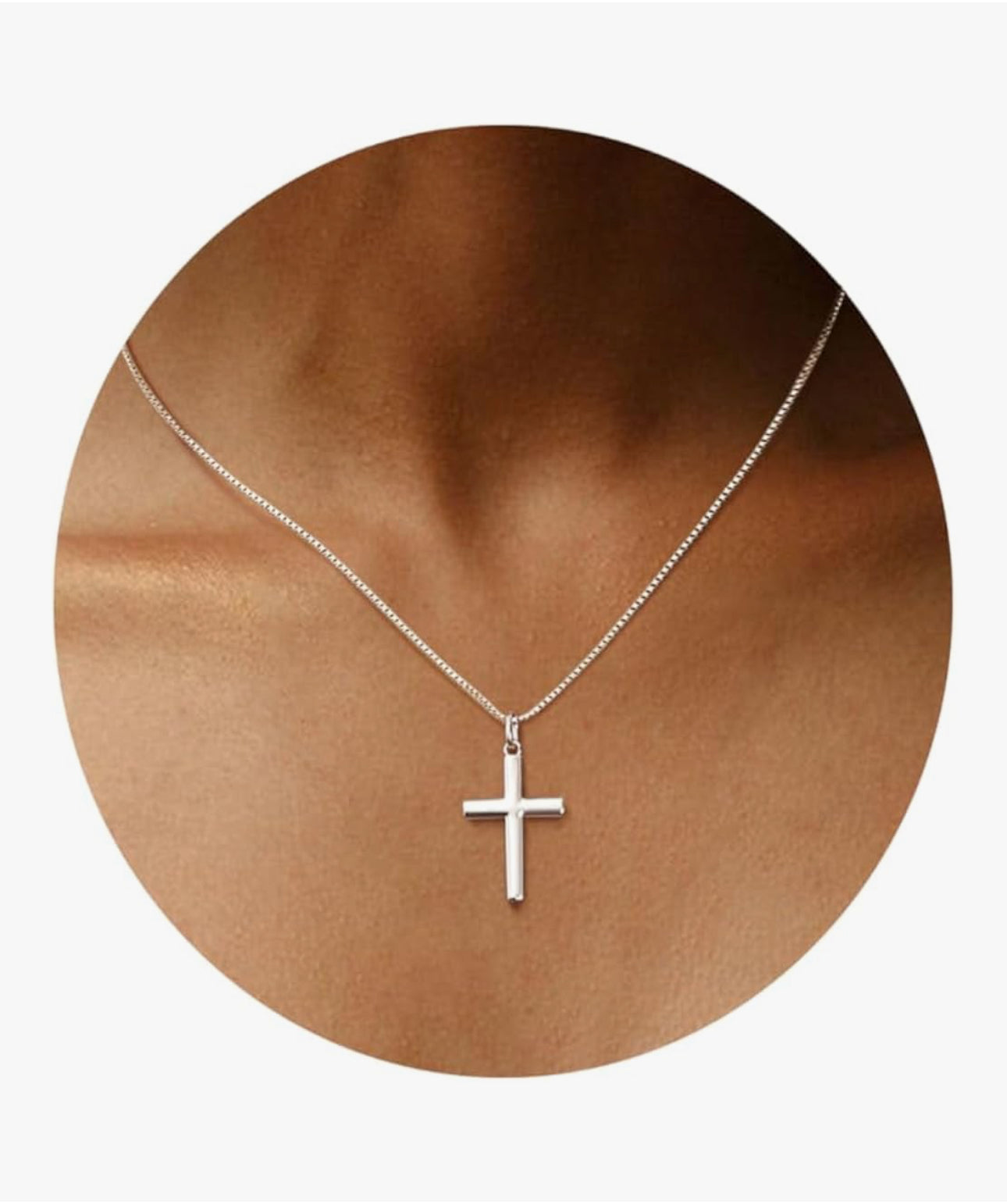 Sterling Silver Simple Cross Necklace