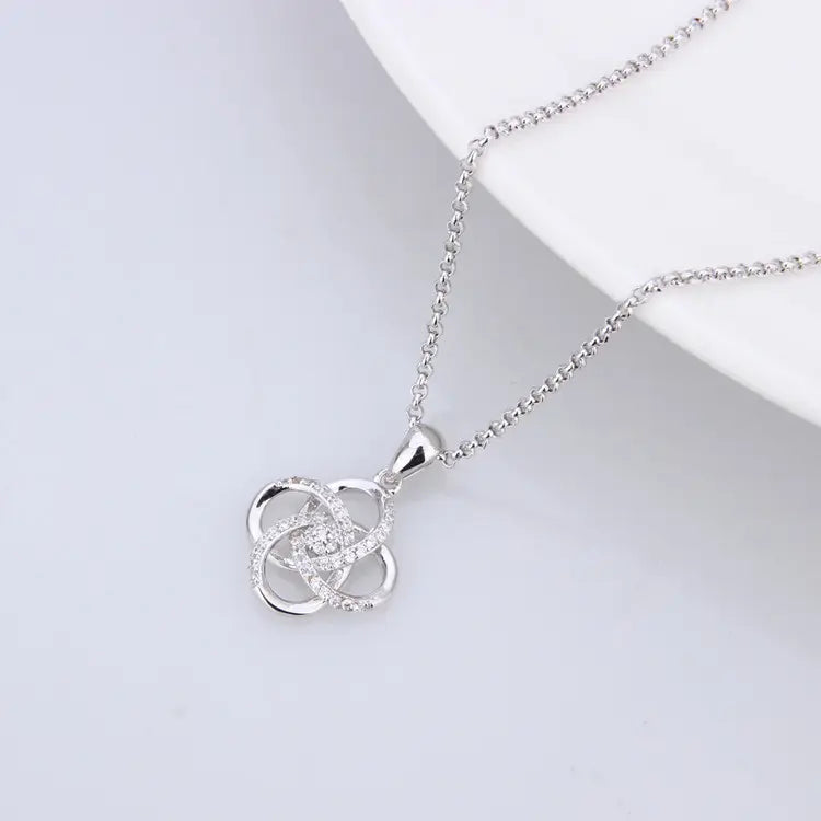 Sterling Silver Petal Glow Necklace
