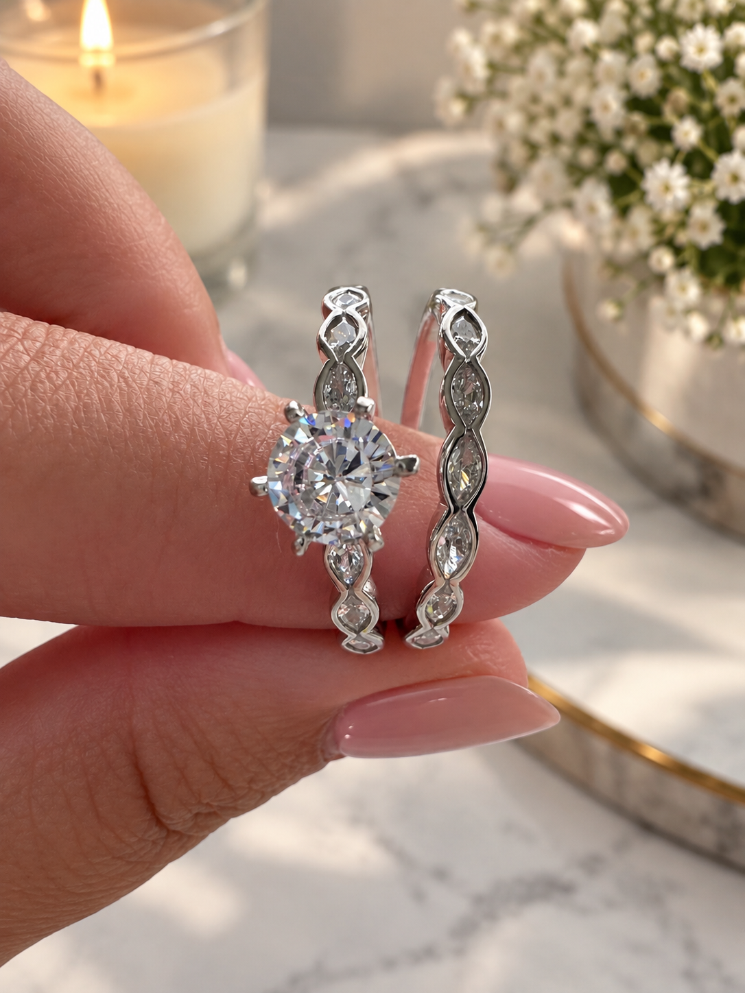Sterling Silver Magistral Engagement Ring