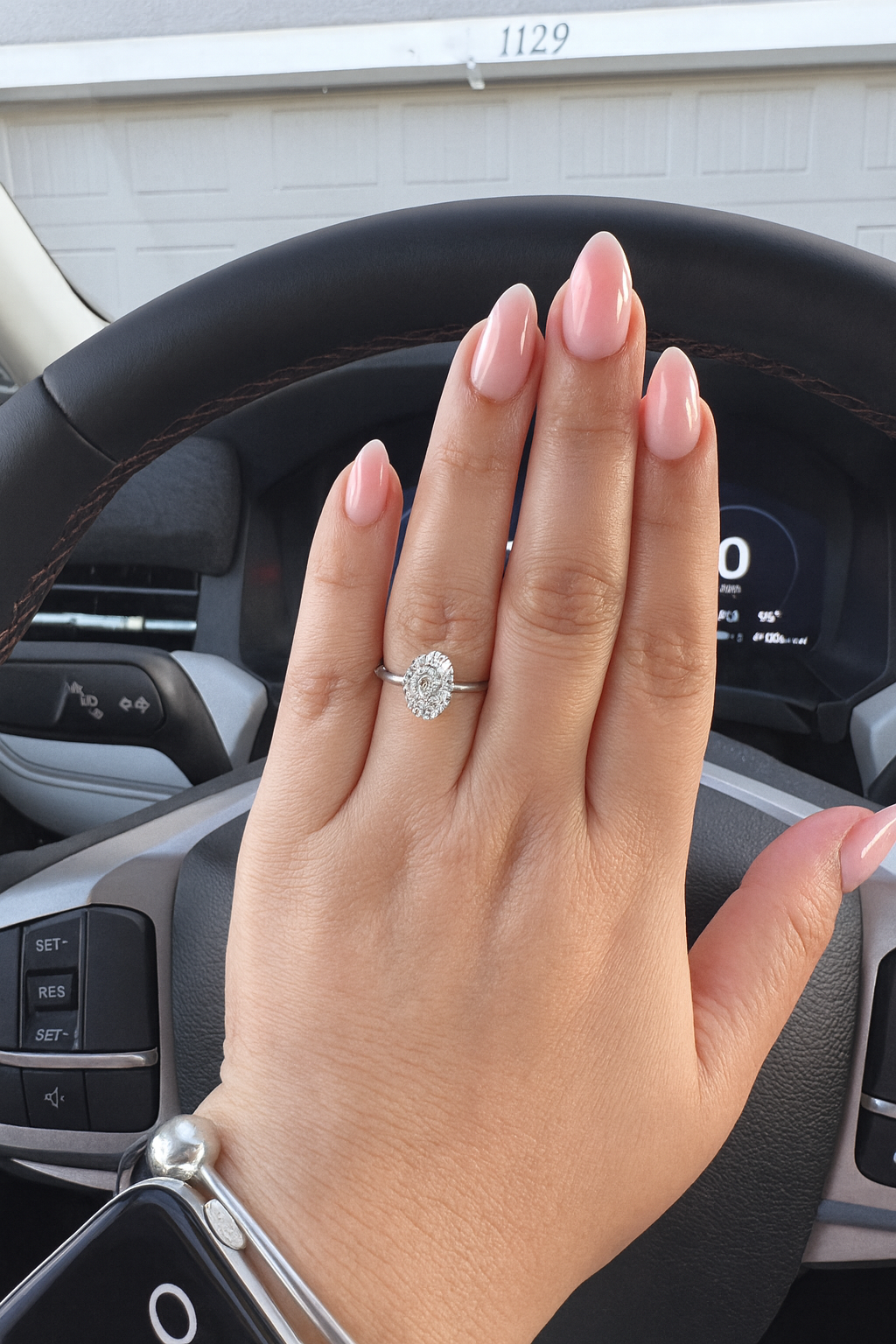 Sterling Silver Aura Engagement Ring