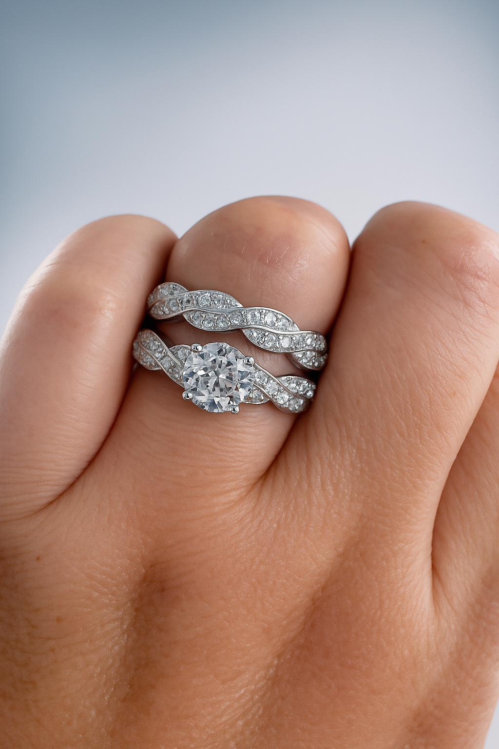 Sterling Silver Royalty Engagement Ring