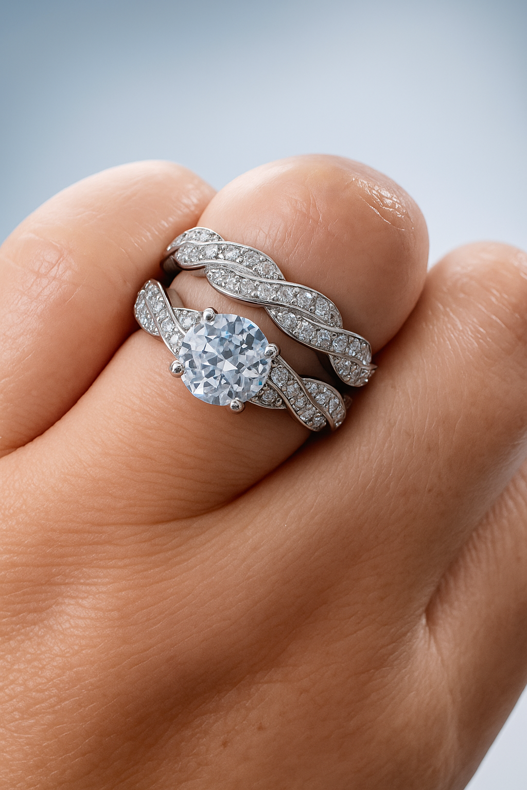 Sterling Silver Royalty Engagement Ring