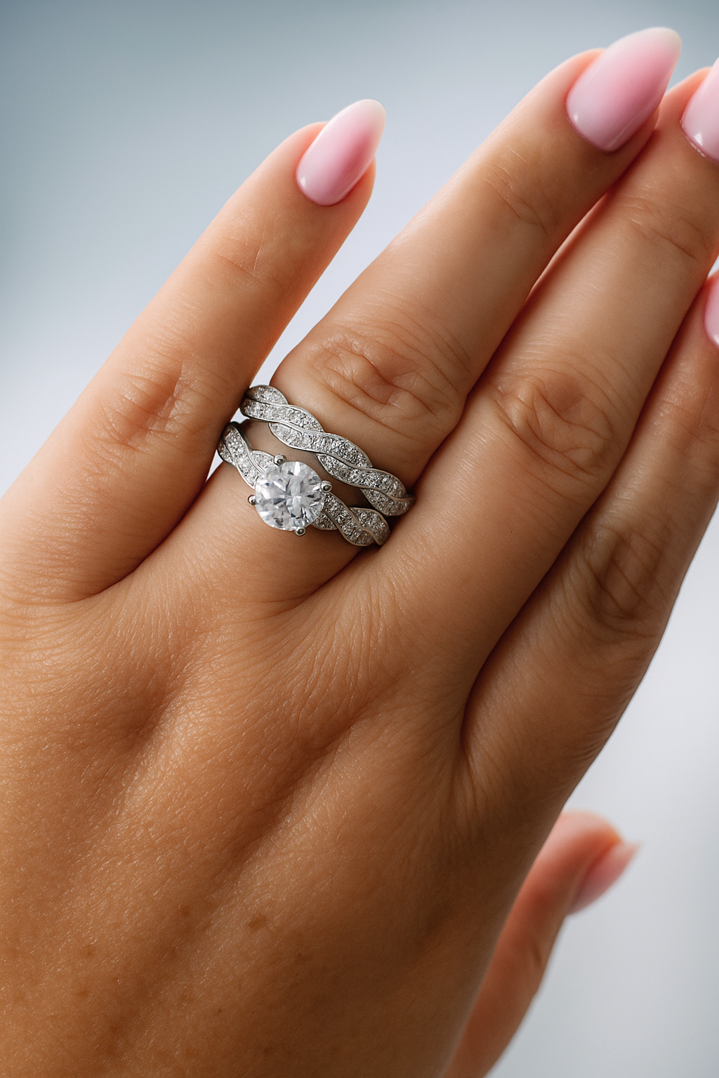 Sterling Silver Royalty Engagement Ring