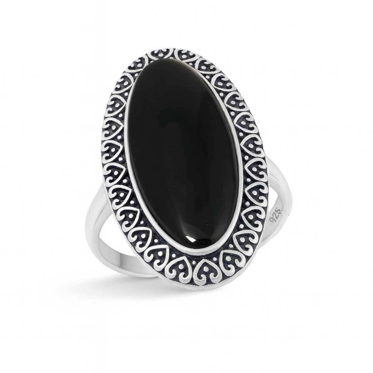 The Noir Statement Oval Ring