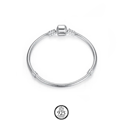 Sterling Silver Snake Charm Bracelet