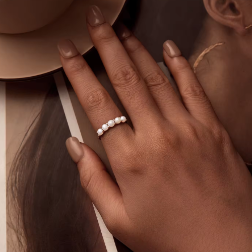 Sterling Silver Laura Pearl Ring