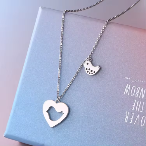 Sterling Silver Love Bird Necklace