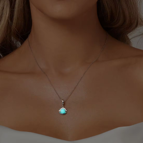 Sterling Silver Ocean Luminous Seashell Pearl Charm