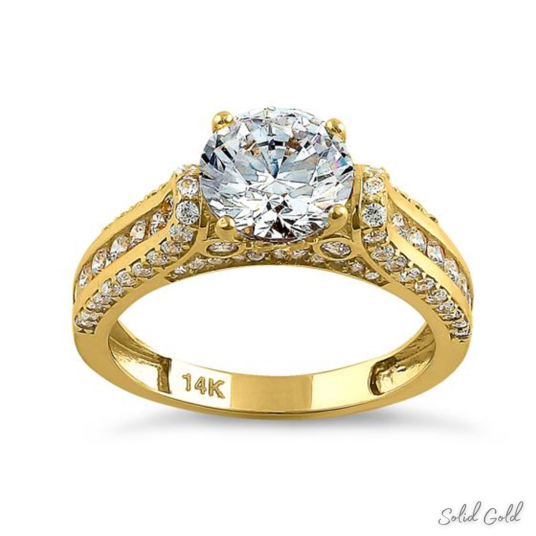 Solid 14K Gold Majestic Engagement Ring