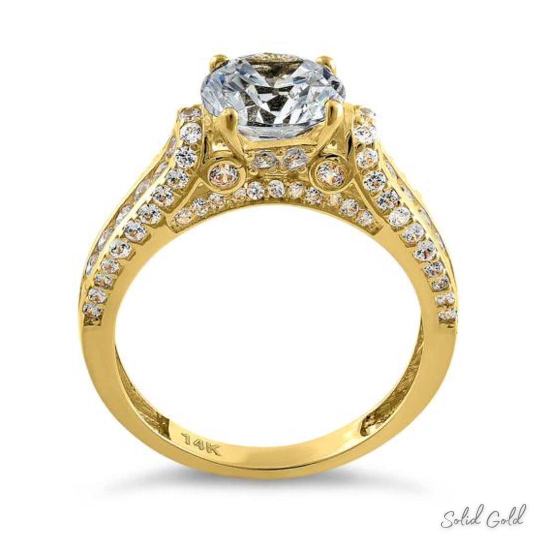 Solid 14K Gold Majestic Engagement Ring