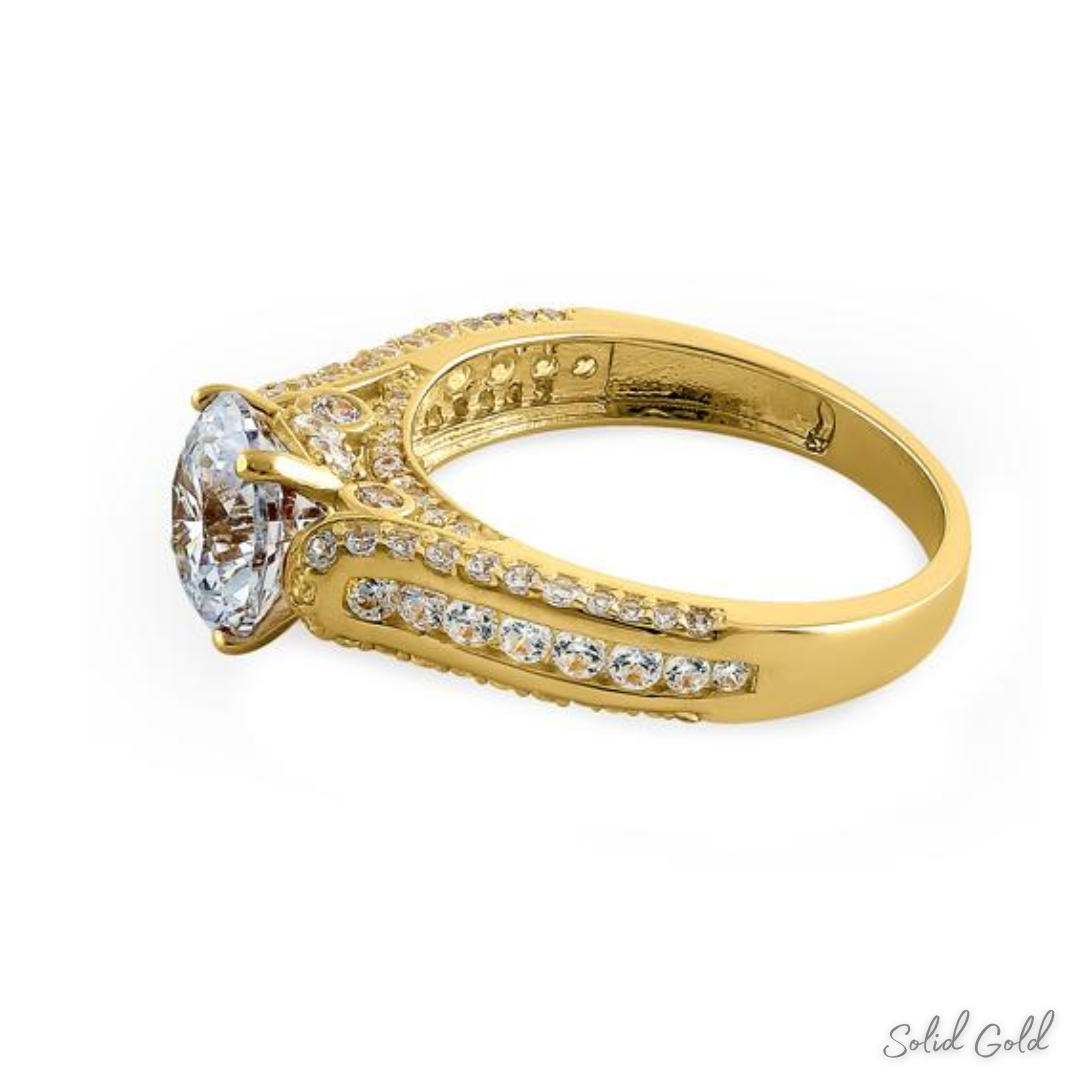 Solid 14K Gold Majestic Engagement Ring
