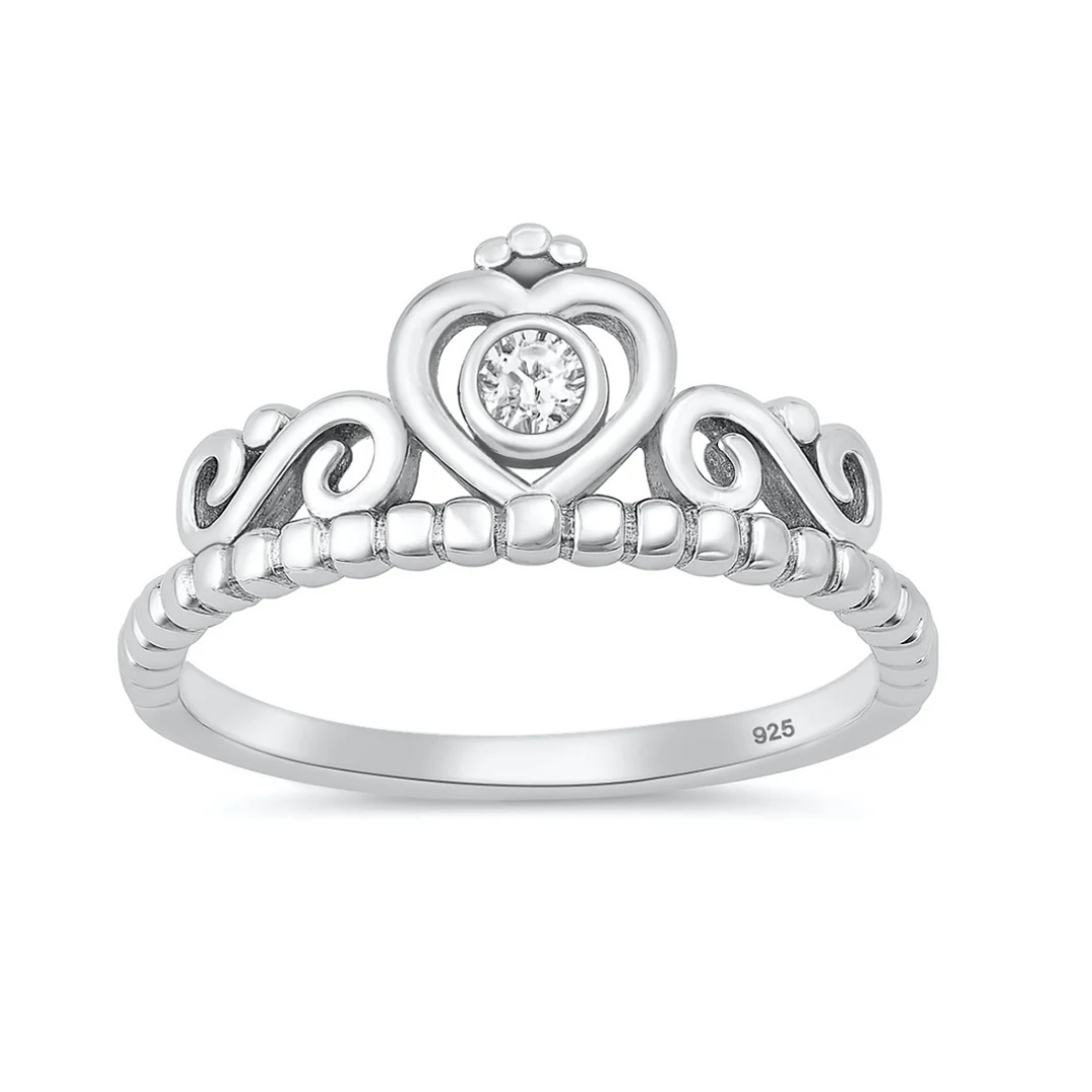 Sterling Silver My Princess Tiara Ring
