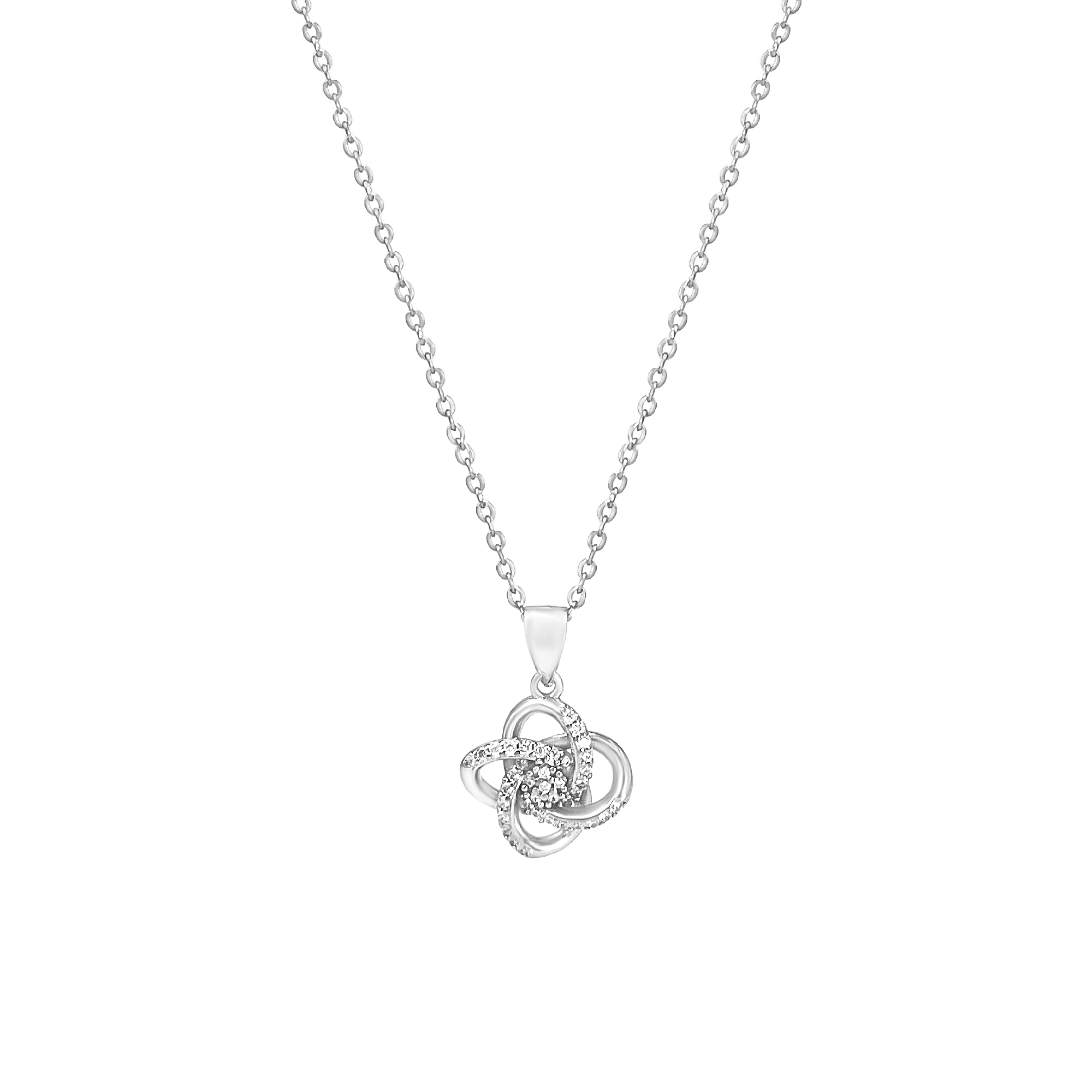 Sterling Silver Petal Glow Necklace