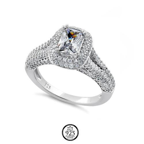 Sterling Silver Eiffel Tower Engagement Ring