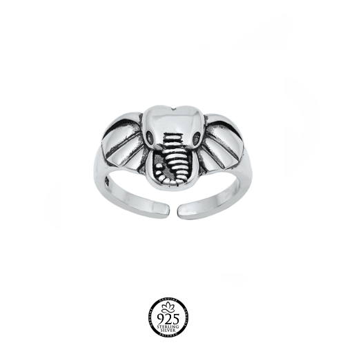 Sterling Silver Indian Elephant Toe Ring