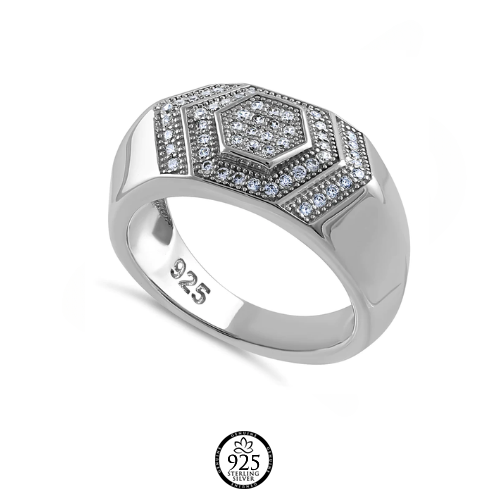 Sterling Silver Windsor Crystal Engagement Ring
