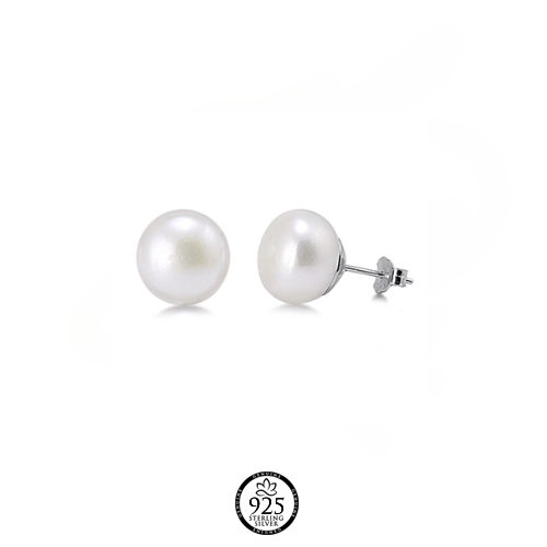 Sterling Silver Genuine Freshwater Pearl Earrings