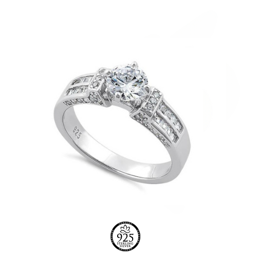 Sterling Silver Eloquent Engagement Ring