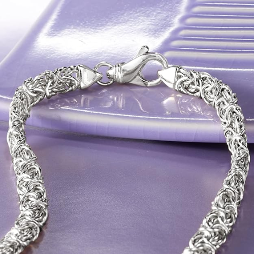 Sterling Silver Lucas Flat Byzantine Chain