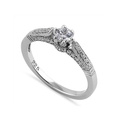 Sterling Silver Austriah Engagement Ring