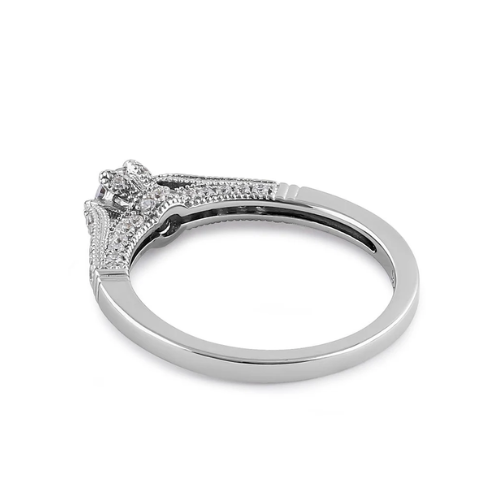 Sterling Silver Austriah Engagement Ring