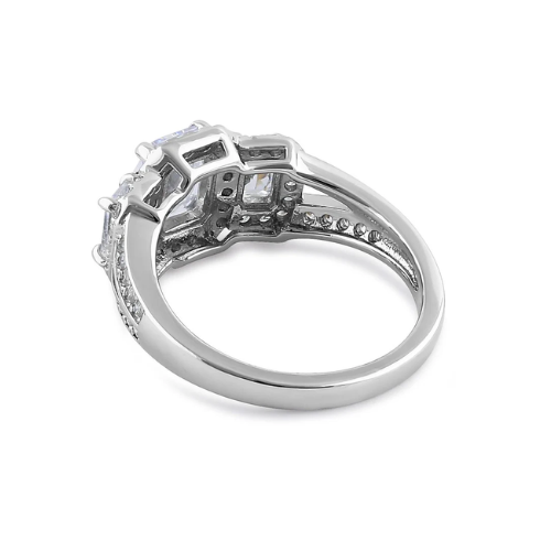 Sterling Silver Claire Halo Engagement Ring