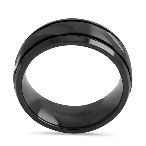Black Zirconium Detailed Edge Ring