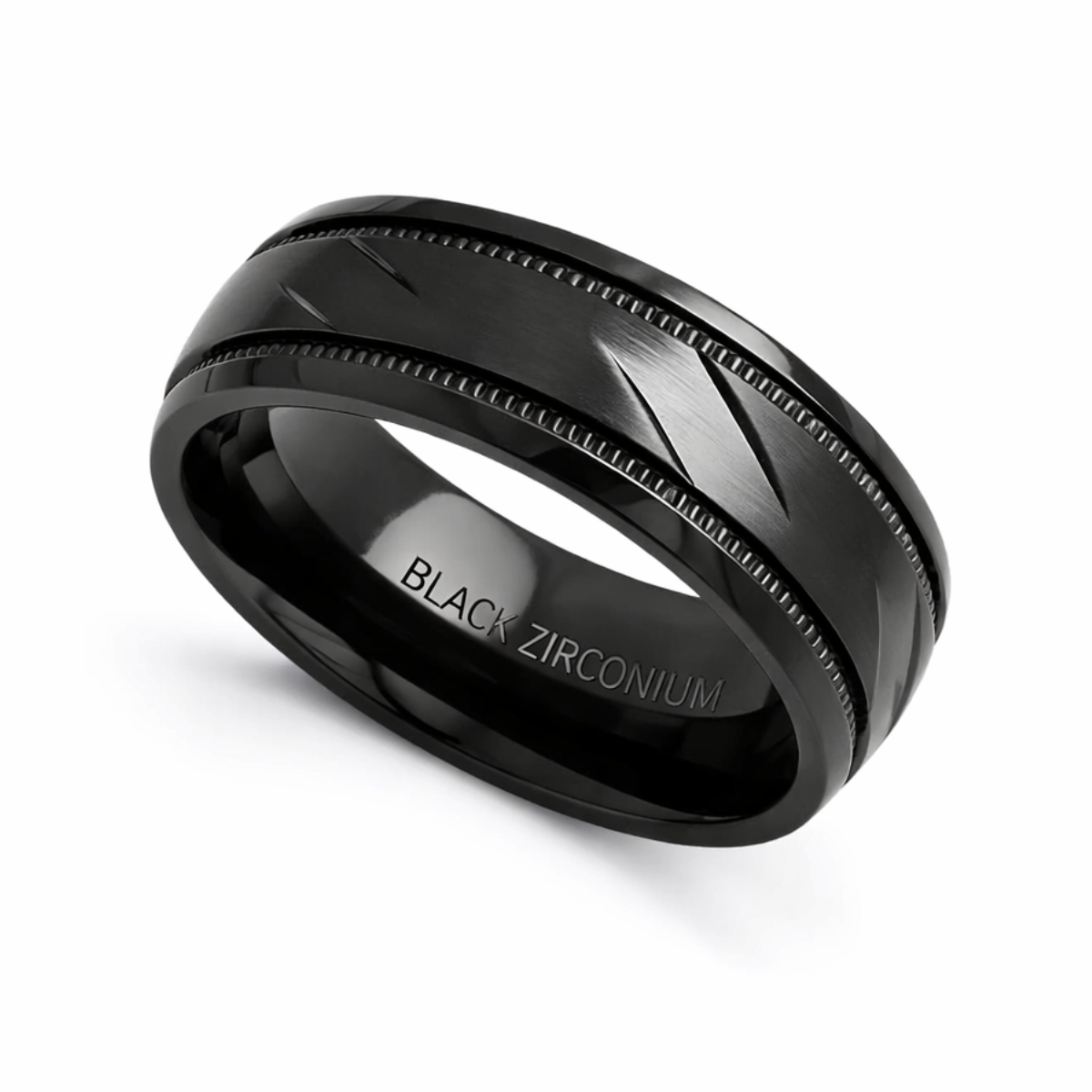 Black Zirconium Detailed Edge Ring