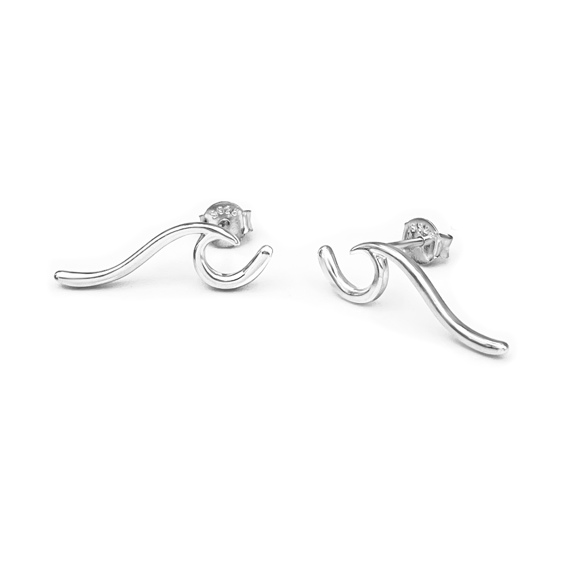 Sterling Silver Waves Earrings