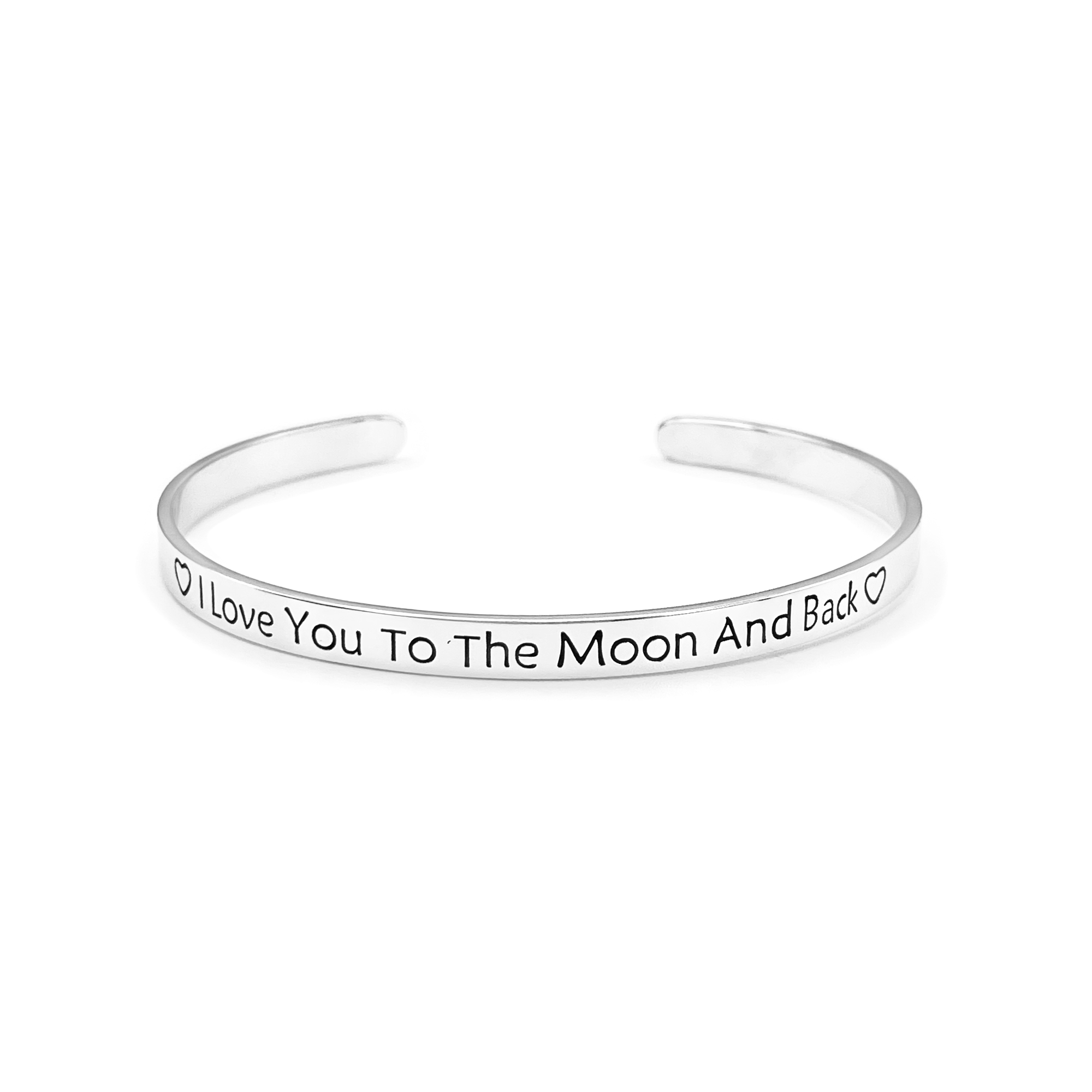 Sterling Silver To the Moon and Back Cuff Bracelet