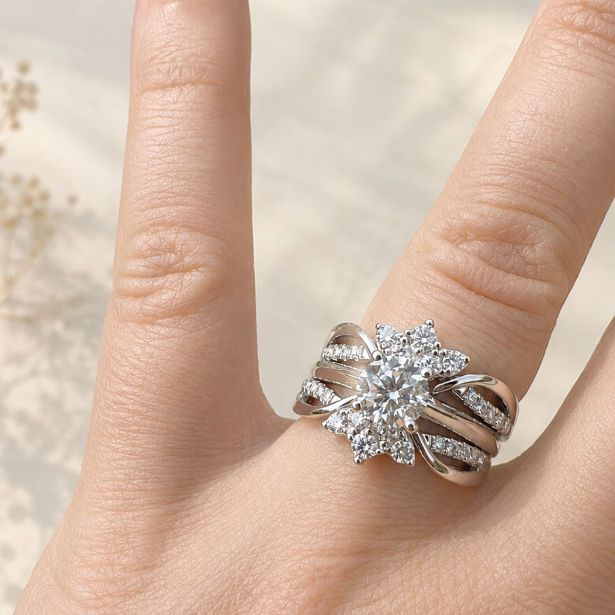 Everly Moissanite Band Set